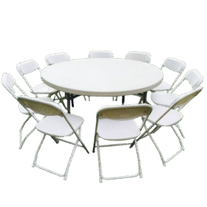 Round Tables and Chairs